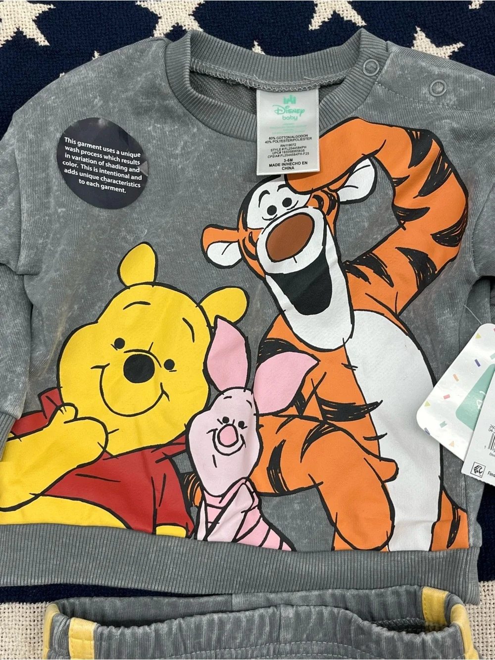 Disney Winnie the Pooh Sweatsuit Boys Size 3-6 Months New with Tags